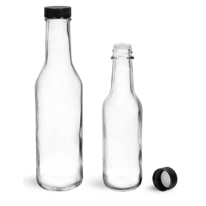 Clear Glass Traditional Bitters Bottles