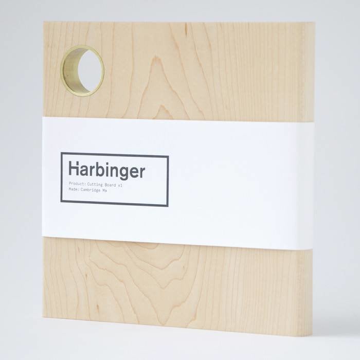 Harbinger Maple Bar Cutting Board with Brass inlay, 7 x 7