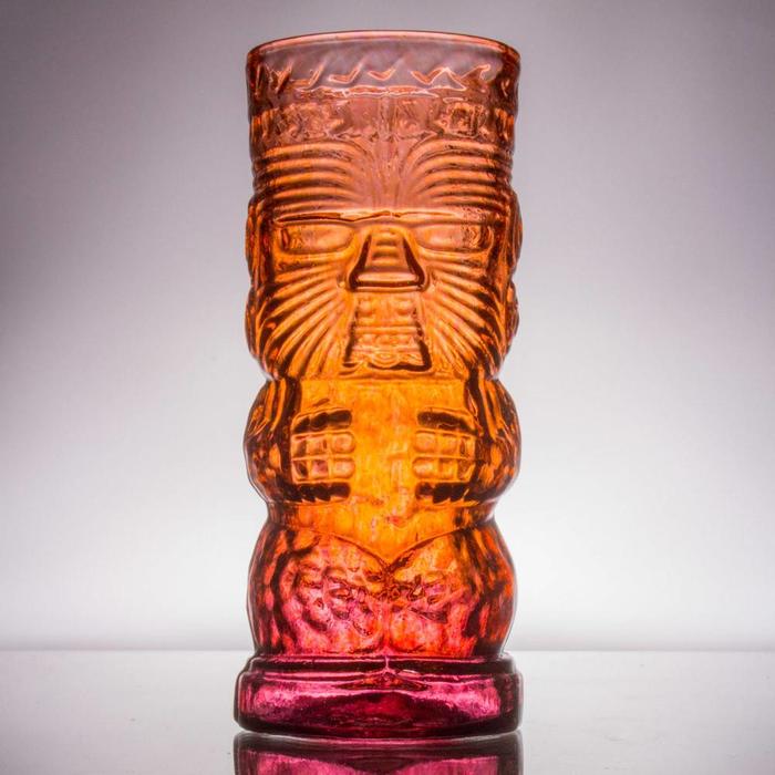 Hand-Blown Glass Tiki Mug, Warrior