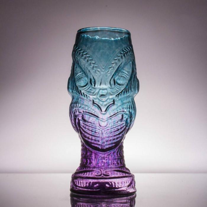 Hand-Blown Glass Tiki Mug, Head Hunter
