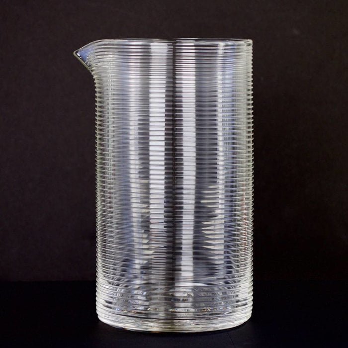 Hand-blown Mixing Glass, Striped pattern