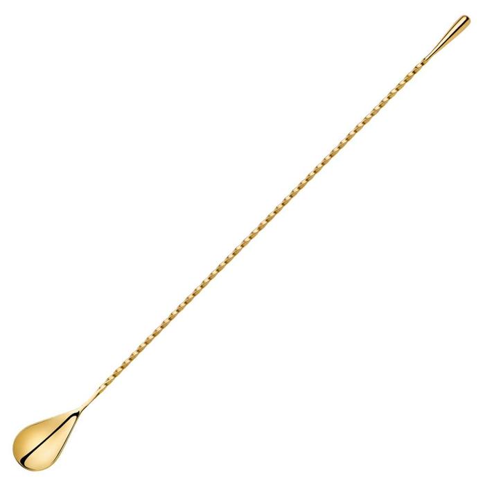 Bonzer Droplet Bar Spoon, 24K Gold Plated 40cm