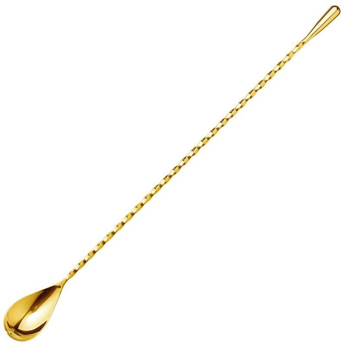 Bonzer Droplet Bar Spoon, 24K Gold Plated 30cm
