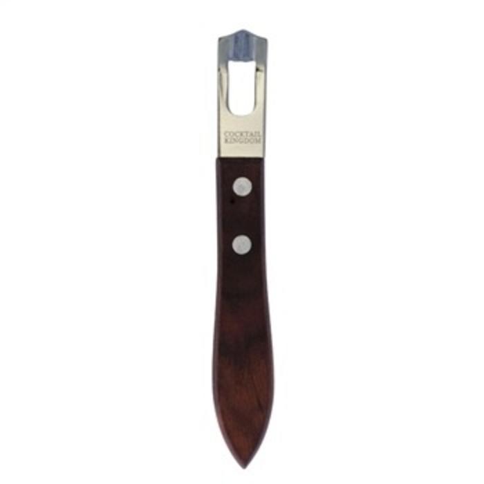 Cocktail Kingdom Channel Knife / Twist Peeler with Walnut Handle