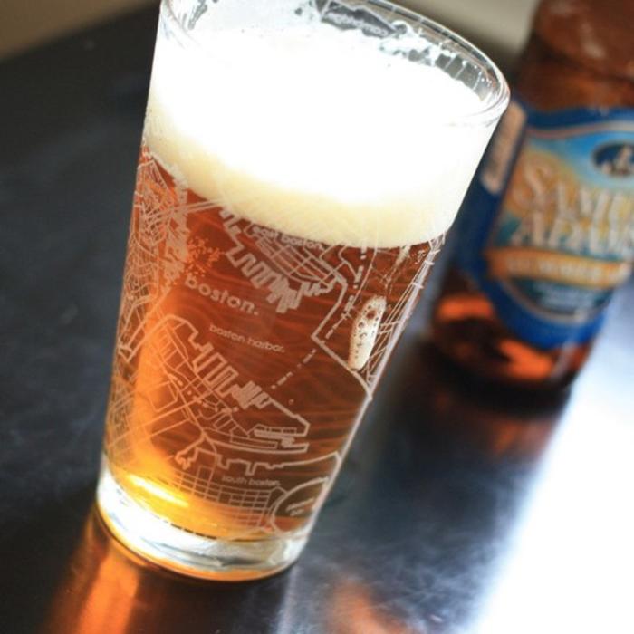 Well Told Maps Pint Glass - Boston