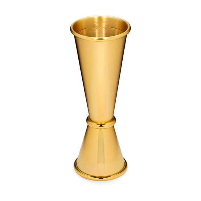 Cocktail Kingdom Japanese-Style Jigger, Gold Plated 1oz x 2oz