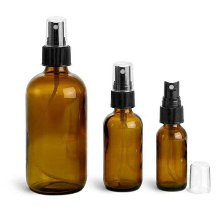 Amber Spray Bottles, 2 oz.