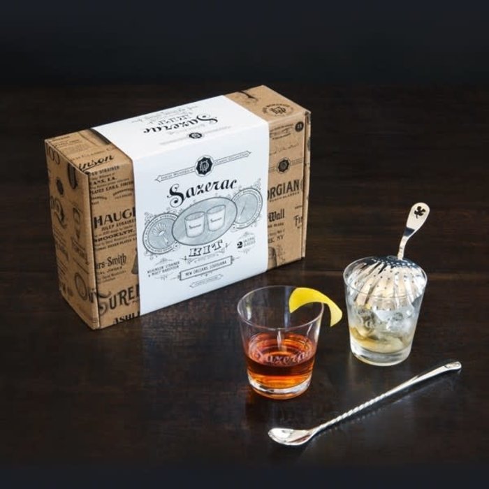 Cocktail Kingdom David Wondrich Sazerac Kit, 2 glasses, Spoon & Julep Strainer