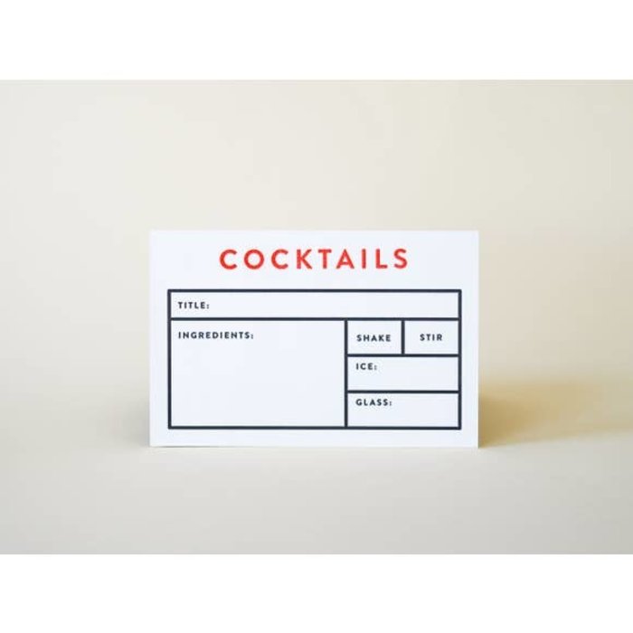 Cocktail Recipe Cards, 12pk
