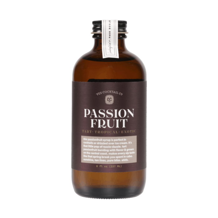 Yes Cocktail Co. California Grown Passion Fruit Syrup, 8oz