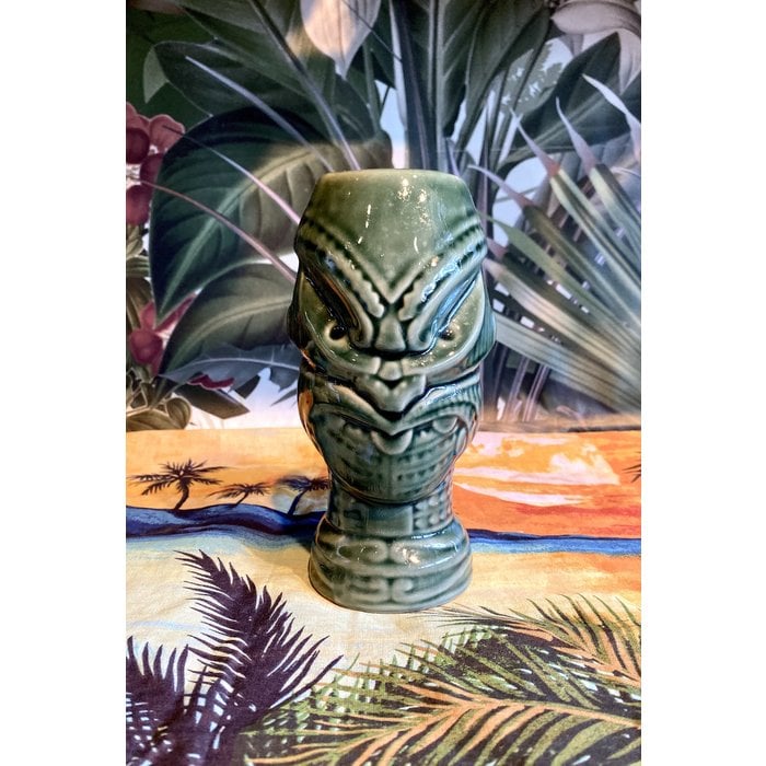 Head Hunter Tiki Mug, Green 15 oz.
