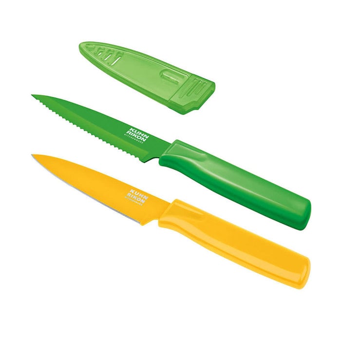 Kuhn Rikon Citrus Knife Set, Green/Yellow