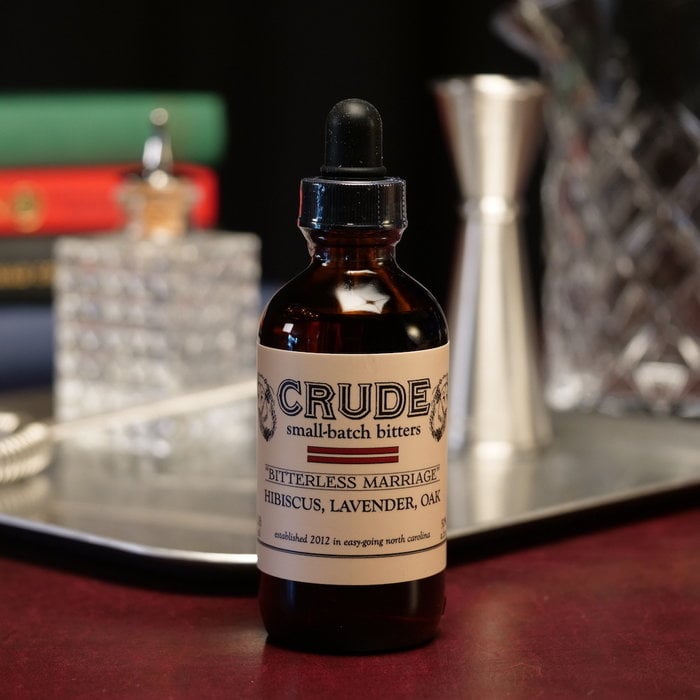 Crude "Bitterless Marriage" Hibiscus, Lavender, & Oak Bitters