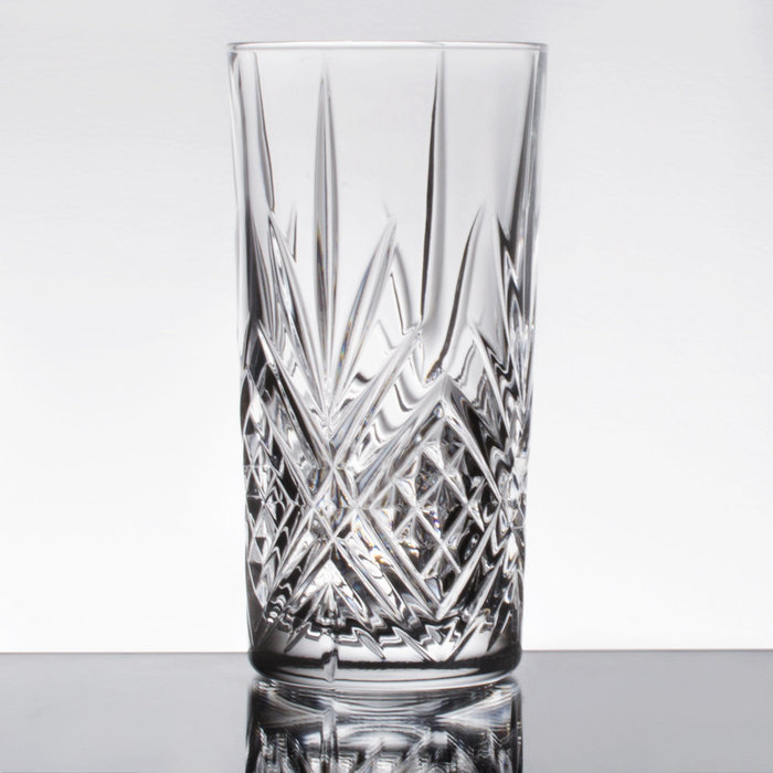 Heavy Sham Highball Glass, Pineapple Design, 12 oz.