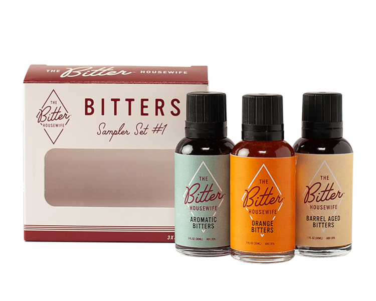 The Bitter Housewife Bitters Sampler Set #1, 3x 1oz bottles