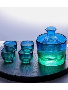 Peacock Green Japanese Sake Set