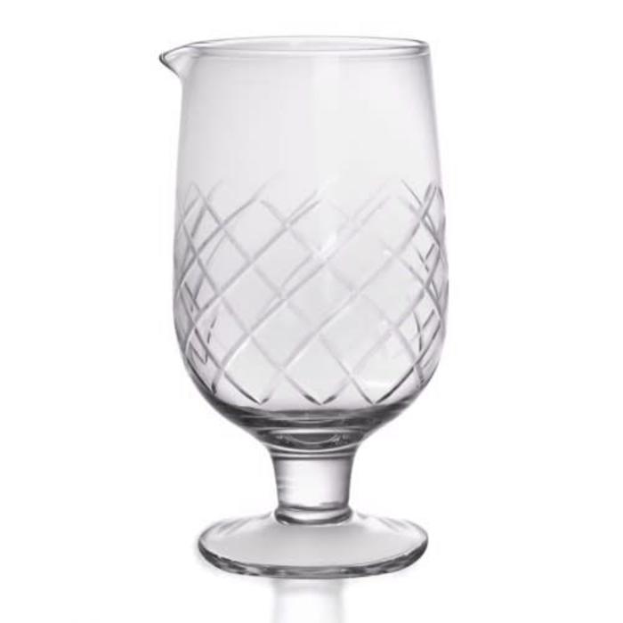 Stemmed Diamond Pattern Mixing Glass, 30 oz.