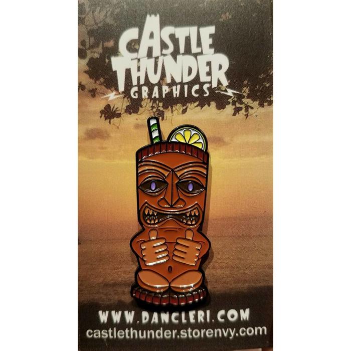 Cool Tiki Mug Pin, Enamel