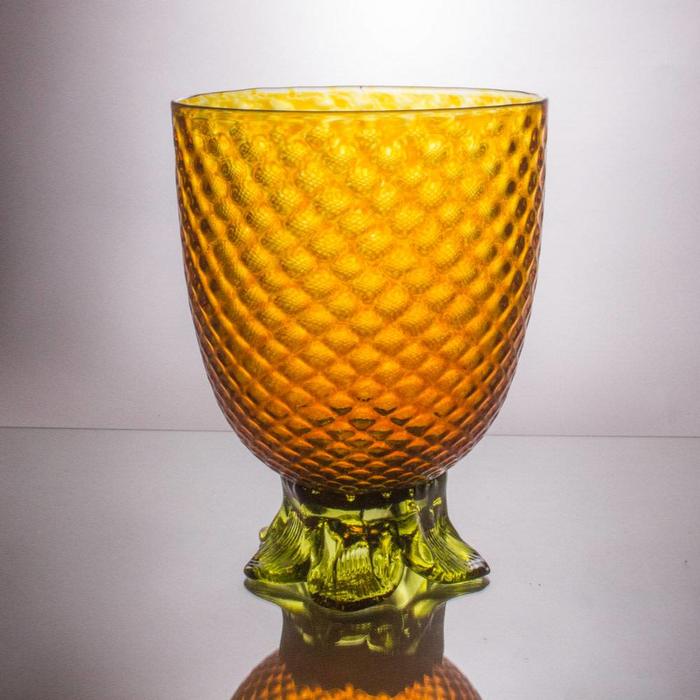 Hand Blown Coppa de Pina, Gold 1 gal.